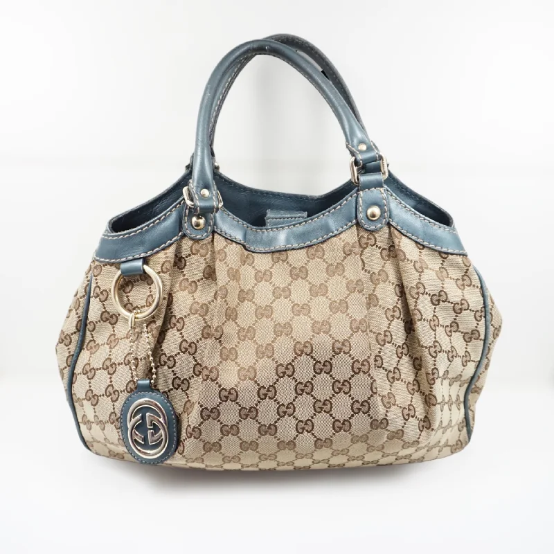 Gucci backpacks for women with a multi - pocket designGucci Skuldertaske Blå Læder