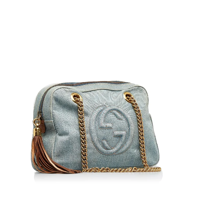 Women Gucci backpacks with a luxurious leather finishGucci Soho Chain Shoulder Bag (SHG-W4l9Vq)