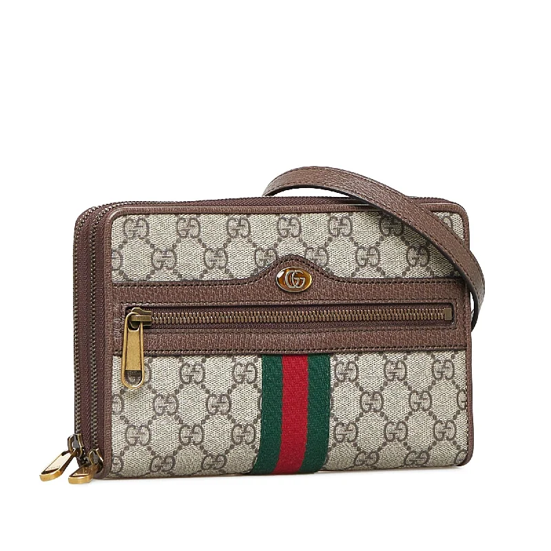 Women Gucci backpacks with a luxurious leather finishGucci GG Supreme Ophidia Crossbody Bag (SHG-OLoA2T)