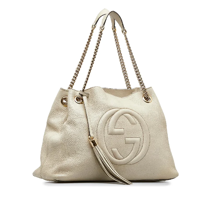 Women Gucci crossbody bags with a woven leather strapGucci Soho Chain (SHG-UpYeXp)