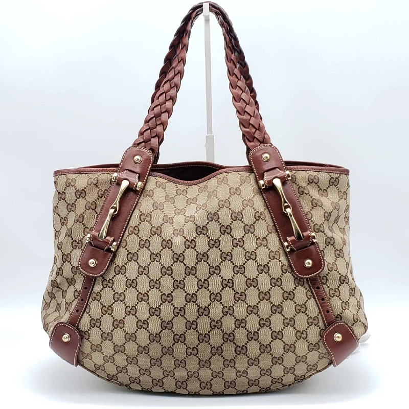 Ladies Gucci Dionysus bags with a detachable shoulder strapGucci Leather and Canvas Brown Shoulder Bag