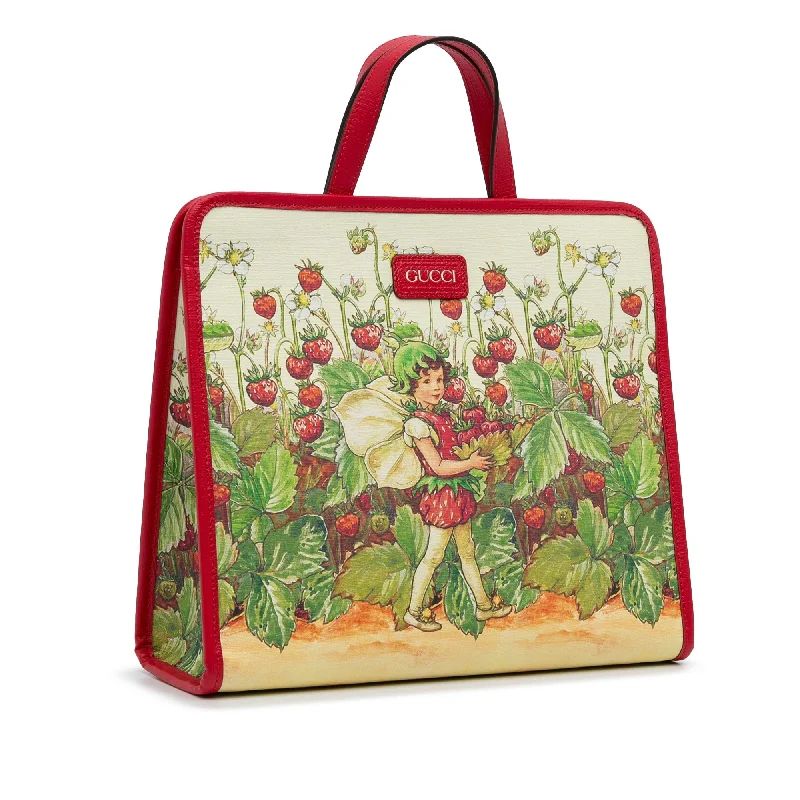 Gucci Dionysus bags for women with tiger - head claspsRed Gucci Kids Strawberry Fairy Tote Bag