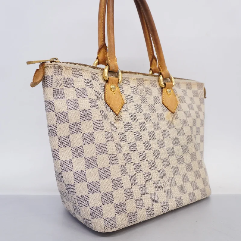 Ladies Louis Vuitton shoulder bags with a tassel decoration for charmLouis VuittonAuth  Damier Azur Saleya PM N51186 Women's Tote Bag