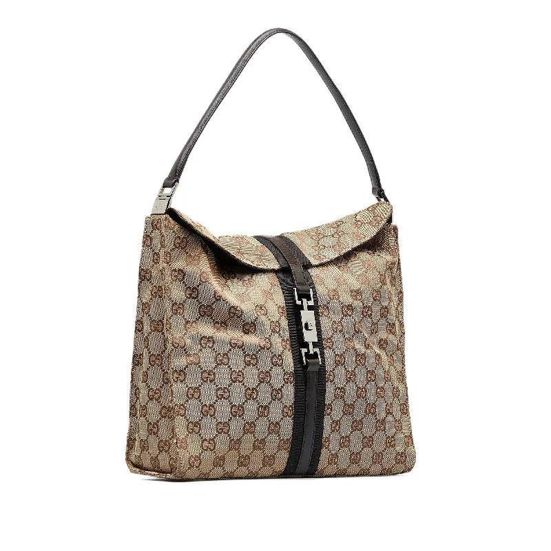 Medium - sized Women Gucci handbags for everyday useGucci GG Canvas Jackie Tote (SHG-jpJDUK)