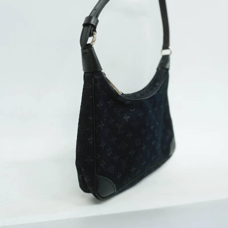 Louis Vuitton handbags with a back - zip pocket for storing valuablesLouis VuittonAuth  Monogram Satin Little Boulogne M92142 Women's Handbag Noir