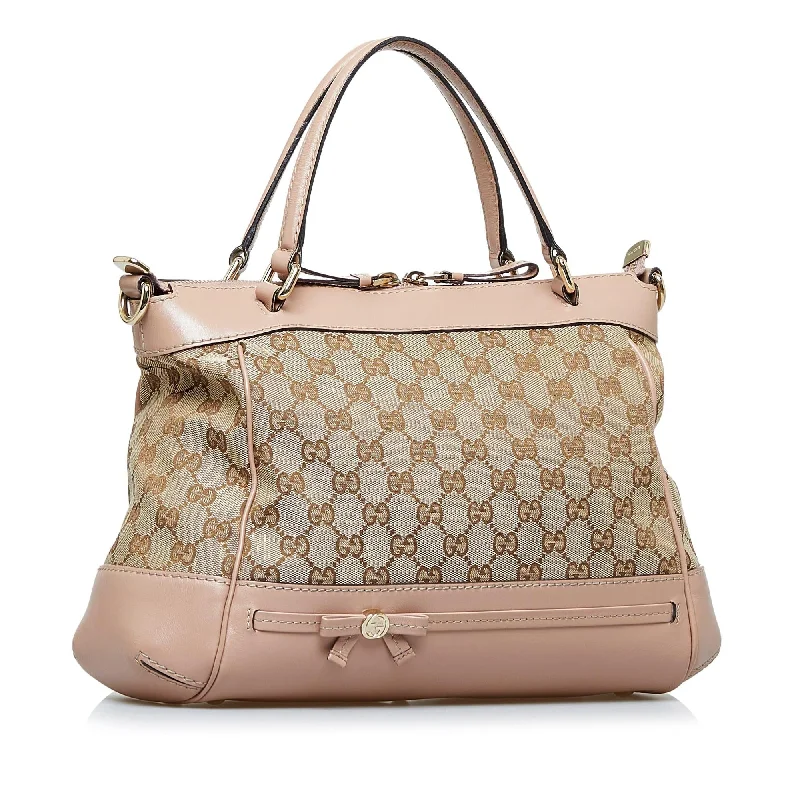 Women Gucci bags with a detachable mobile phone holderGucci GG Canvas Mayfair Satchel (SHG-faYZKh)