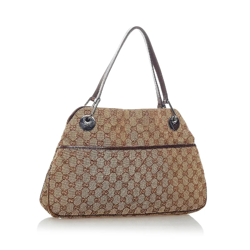 Women Gucci bags with a detachable mirror insideGucci GG Canvas Eclipse Shoulder Bag (32020)