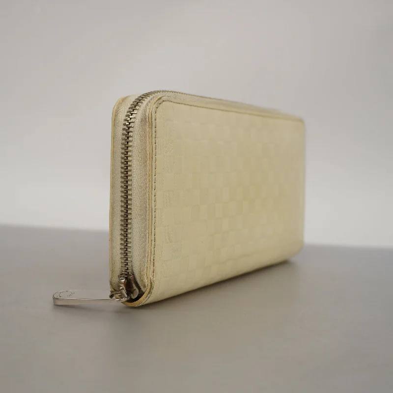 Louis Vuitton Alma bags with a detachable shoulder strap for versatilityLouis VuittonAuth  Damier Facet Zippy Wallet Creme M94400 Women's Long Wallet