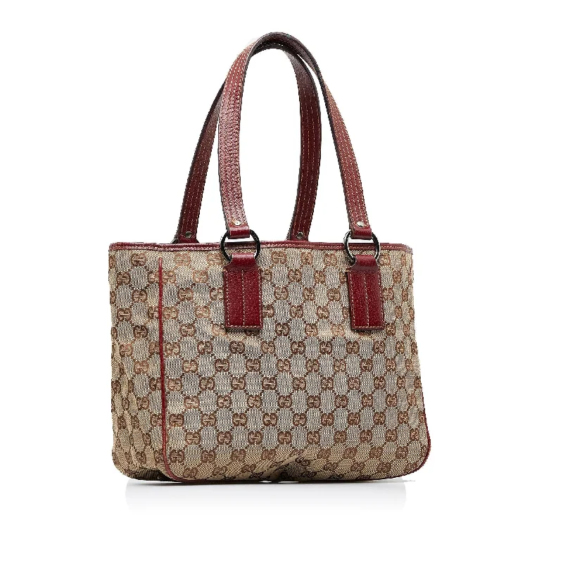 Women Gucci Sylvie bags with a crystal - embellished web stripeGucci GG Canvas Handbag (SHG-NeMEXz)