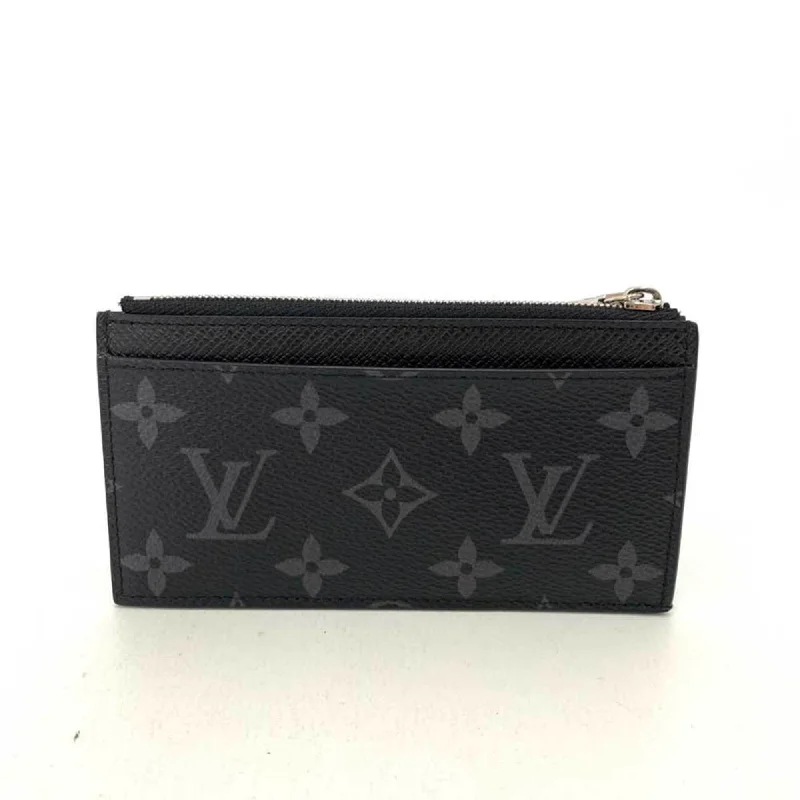 Louis Vuitton tote bags with a double - handle and shoulder - strap optionLOUIS VUITTON Wallet Accessories Coin Card Holder Noir Black Purse Folder Flat Men's Monogram Eclipse Taigarama M30271 LOUISVUITTON