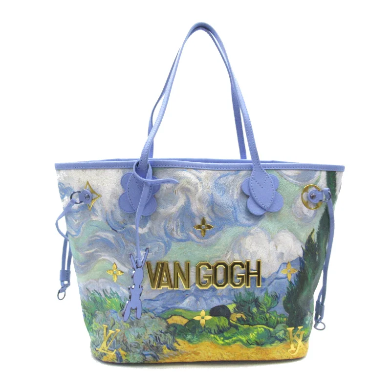 Louis Vuitton handbags with a beaded trim for a touch of glamourLouis Vuitton Van Gogh Neverfull MM Blue Masters collection PVC coated canvas M43331