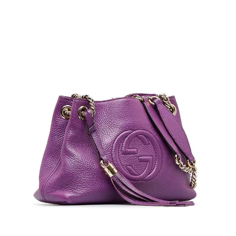 Ladies Gucci Dionysus bags with a detachable shoulder strapPurple Gucci Soho Chain Tote