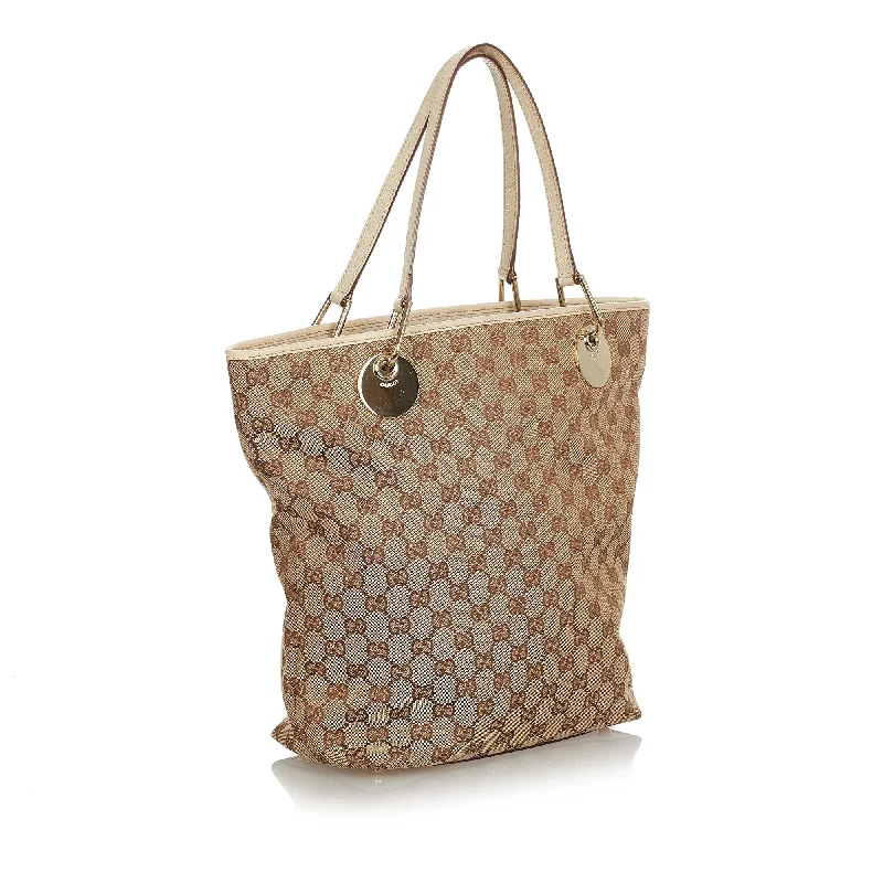 Gucci handbags for women with a beaded trimGucci GG Canvas Eclipse Tote Bag (24430)