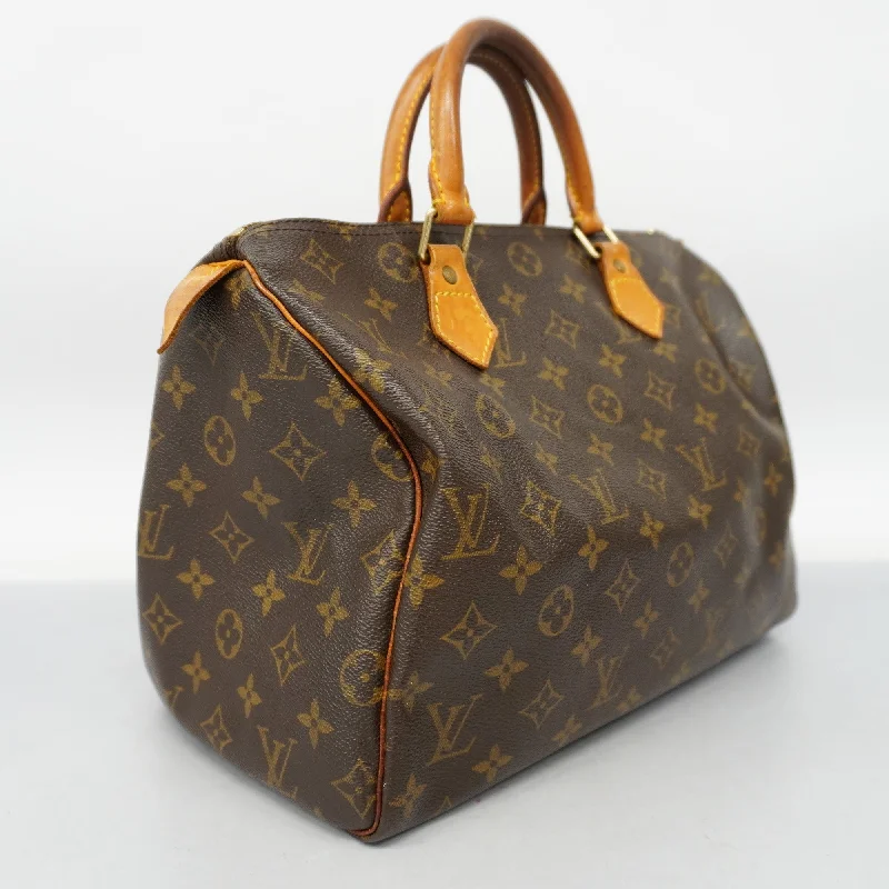 Louis Vuitton tote bags with a printed LV logo on the front for brand visibilityLouis VuittonAuth  Monogram Speedy 30 M41108 Women's Handbag