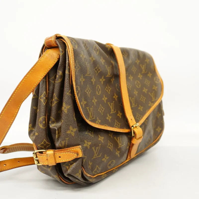 Louis Vuitton backpacks with a padded laptop compartment for travelLouis VuittonAuth  Monogram Saumur 35 M42254 Women's Shoulder Bag