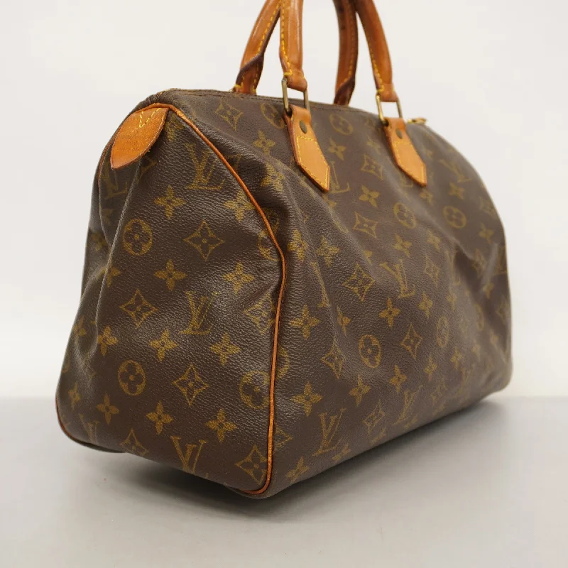 Louis Vuitton handbags with a patent - leather finish for a shiny lookLouis VuittonAuth  Monogram Speedy 30 M41108 Women's Handbag