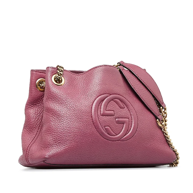 Gucci backpacks for women with a sleek silhouettePurple Gucci Soho Chain Tote