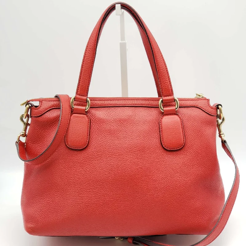 Gucci tote bags for women with a double - handle designGucci GG Soho Red Shoulder Bag