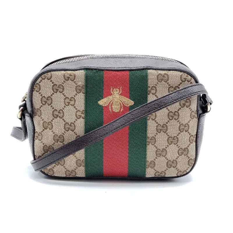 Gucci handbags for women with a back - zip pocketGucci Bee Soho Camera Crossbody Bag