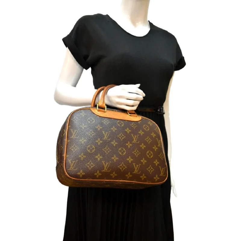 Louis Vuitton crossbody bags with adjustable shoulder straps for comfortLouis Vuitton Trouville PM Monogram Canvas Satchel Bag Brown