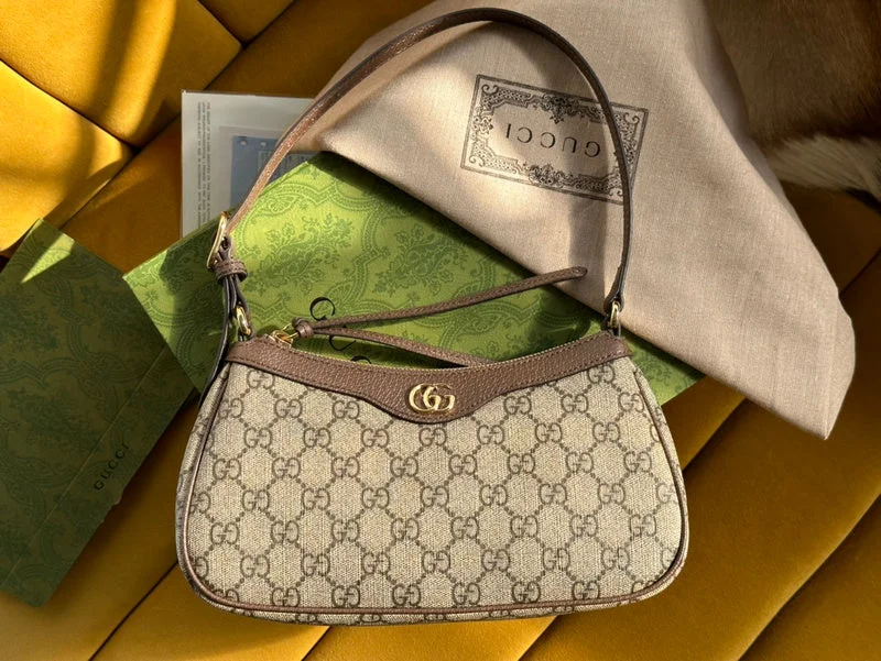 Women Gucci bags with a chain - link trim and a leather bodyWF - Gucci Bags - 051