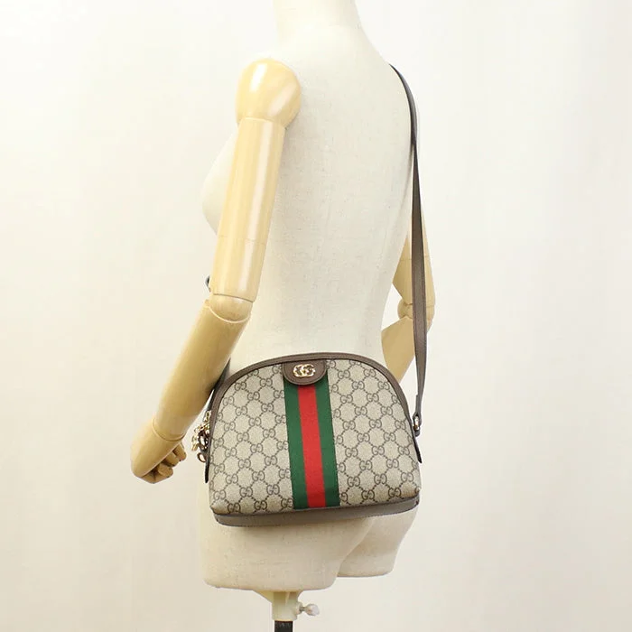 Women Gucci bags with a detachable mirror insideGUCCI 499621 KO5NG 8745 GGShoulder Bag Ofidia Diagonal GG Supreme beige Women