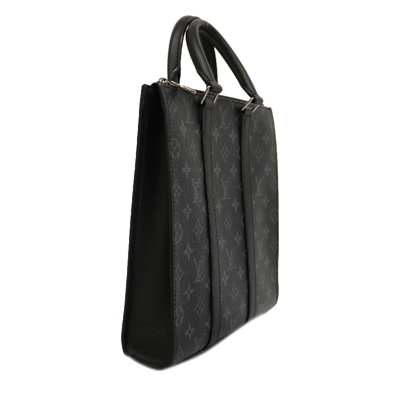 Louis Vuitton bags with a chain - link trim and a leather body for a modern edgeLouis VuittonAuth  Monogram Eclipse 2WAY Bag Sack Plastic Cloth M46456