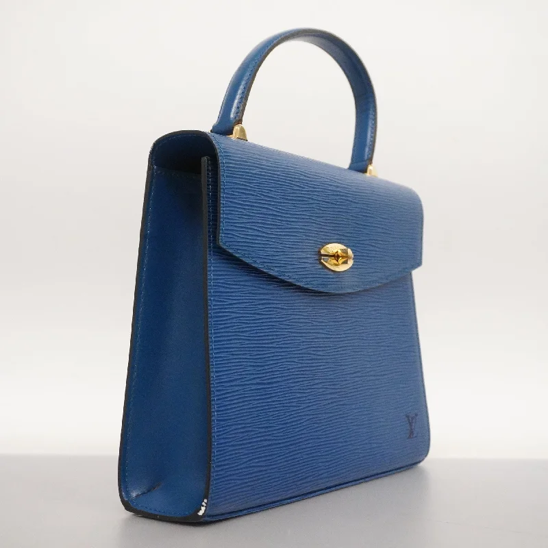 Louis Vuitton tote bags with a spacious interior and multiple pocketsLouis VuittonAuth  Epi Marzelb Malesherbes M52375 Women's Handbag Toledo Blue