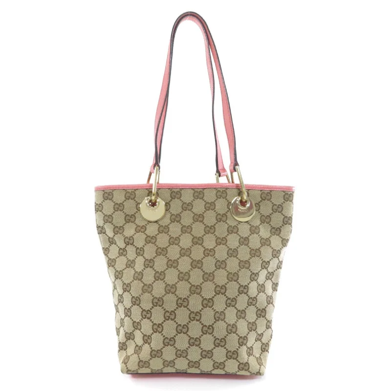 Women Gucci Sylvie bags with a crystal - embellished web stripeGucci 120840 GG Tote Bag Canvas Ladies