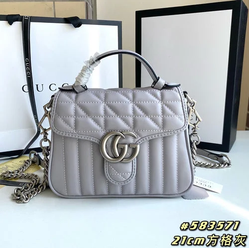 Women Gucci bags with a snap - button closure and a decorative charmGucci Bags