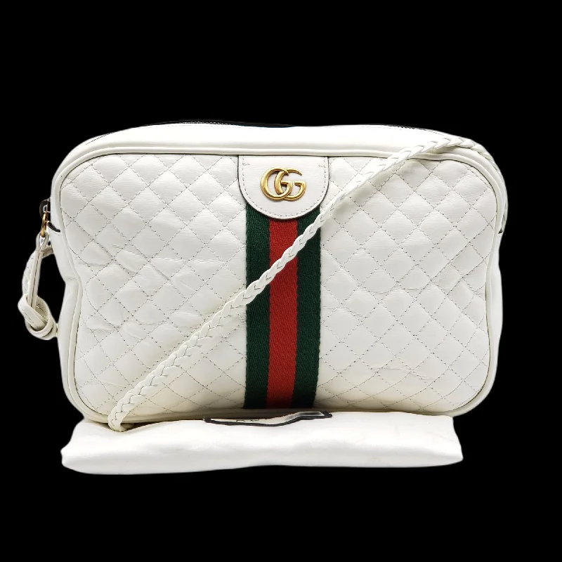 Women Gucci Sylvie bags featuring the signature web stripeGucci Quilted Small Crossbody Bag