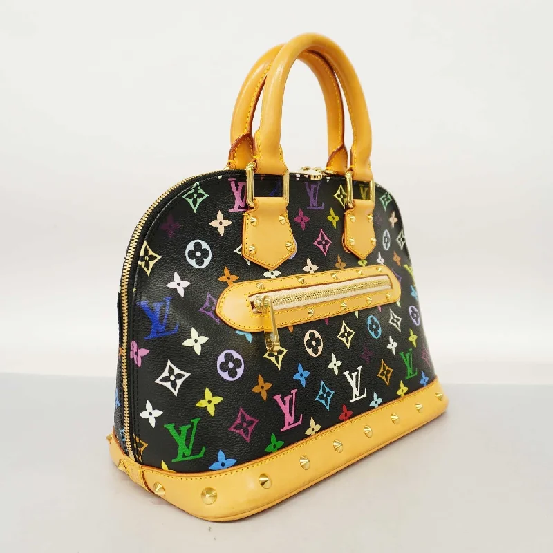 Louis Vuitton tote bags with a spacious interior and multiple pocketsLouis VuittonAuth  Monogram Multicolore Alma M92646 Women's Handbag Noir