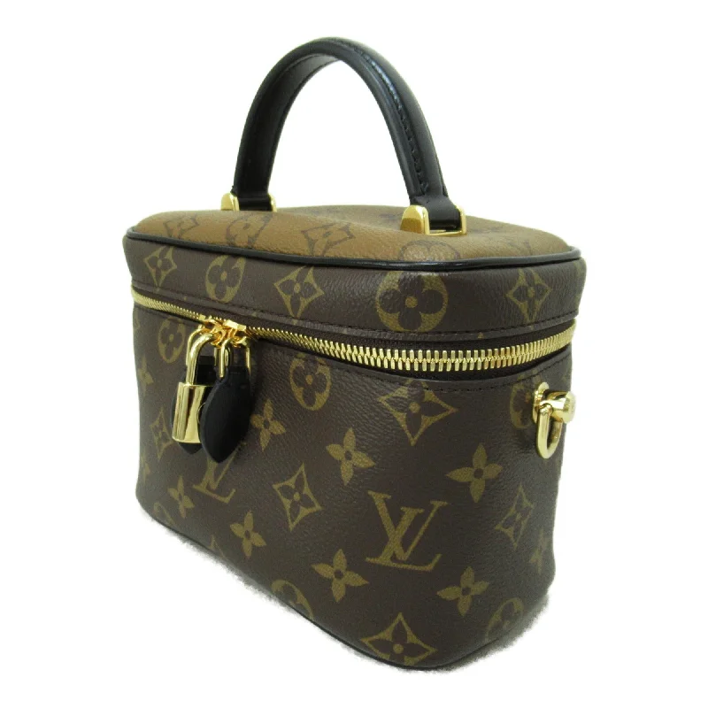 Louis Vuitton crossbody bags with a printed floral pattern for femininityLouis Vuitton Vanity NV PM Brown Monogram Reverse PVC coated canvas M45165