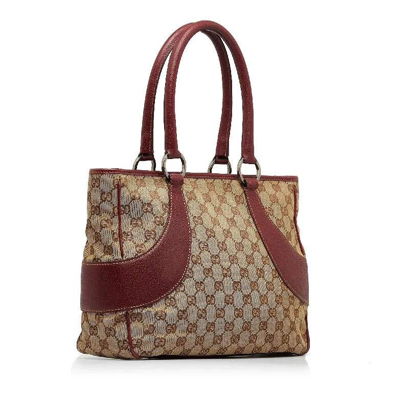 Gucci tote bags for women with a spacious interiorTan Gucci GG Canvas Tote Bag