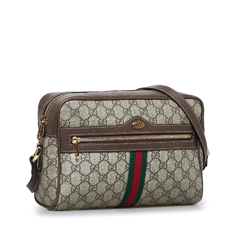 Women Gucci bags with a front - zip pocket for small itemsGucci GG Supreme Ophidia Crossbody Bag (SHG-Oo4rgf)