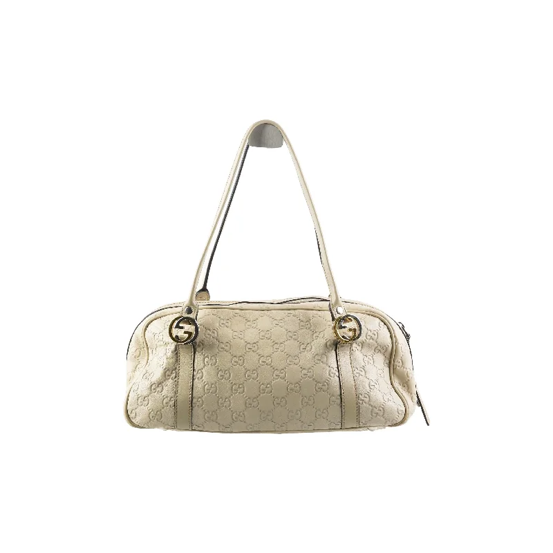 Gucci tote bags for women with a water - resistant coatingGucci Guccissima Twin Shoulder Bag Off-White