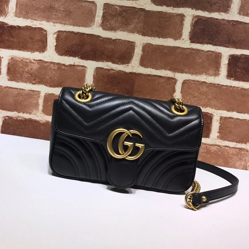 Women Gucci bags with a chain - link trim and a leather bodyWF - Gucci Bags - 13229