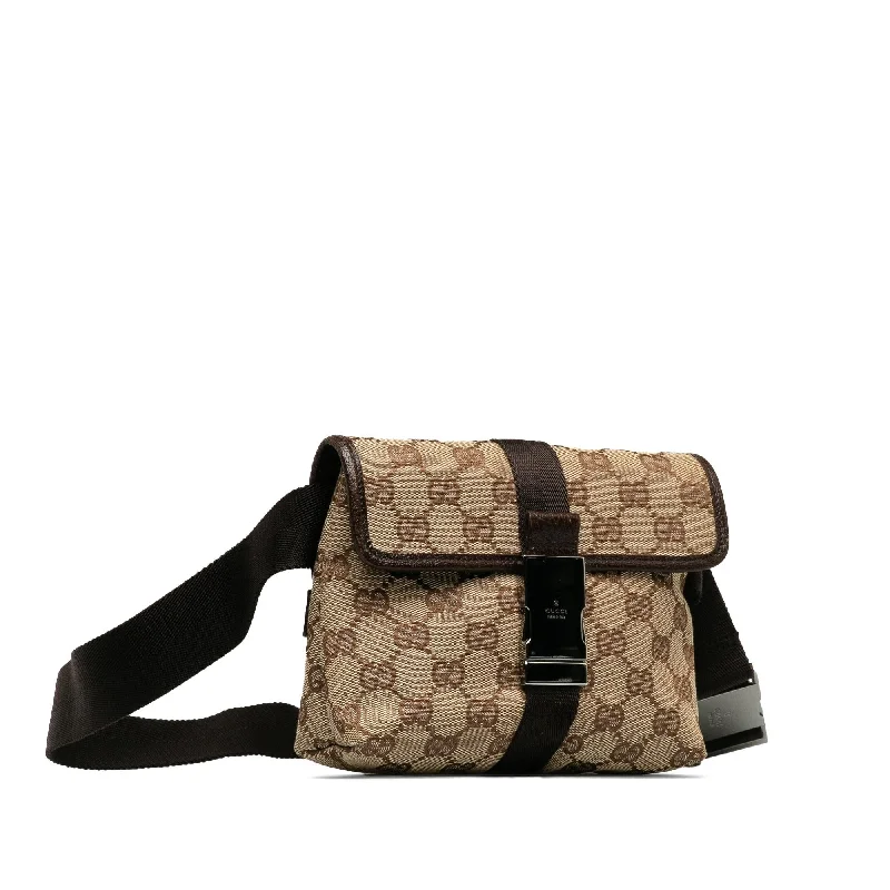 Women Gucci Sylvie bags with a detachable ribbon detailGucci GG Canvas Belt Bag (3g0Ip3)