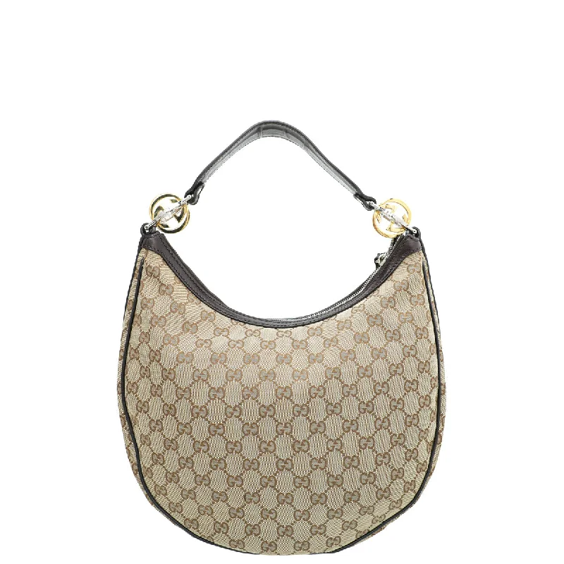 Gucci backpacks for women with a padded laptop compartmentGucci Bicolor GG Twins Medium Hobo Bag