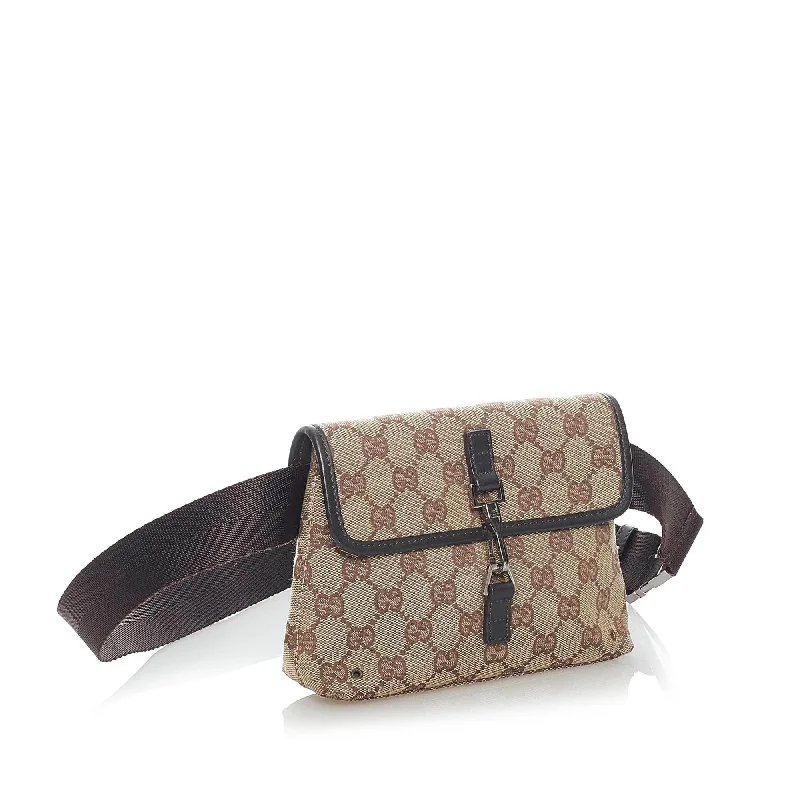 Women Gucci backpacks with a luxurious leather finishGucci GG Canvas Belt Bag (33067)