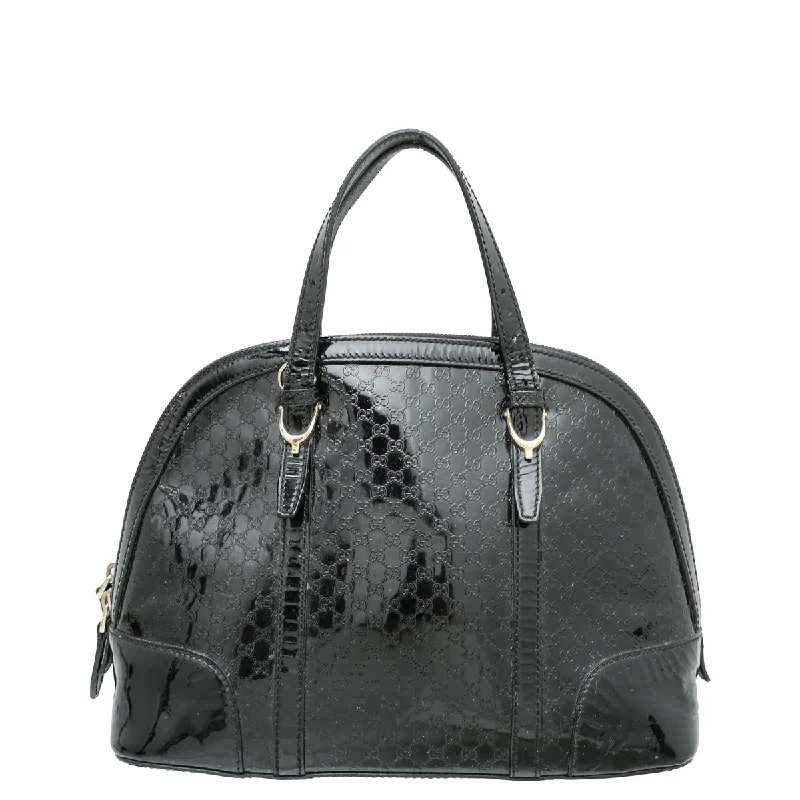 Gucci handbags for women with a metal - framed claspGucci Black GG Microguccissima Nice Small Bag