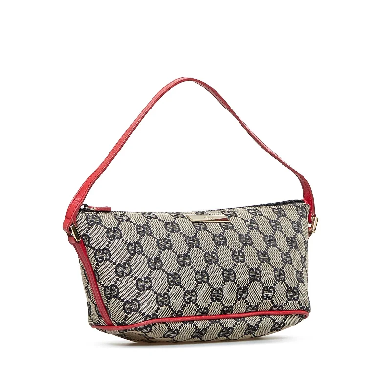 Gucci tote bags for women with a double - handle designGucci GG Canvas Boat (8BH6CG)