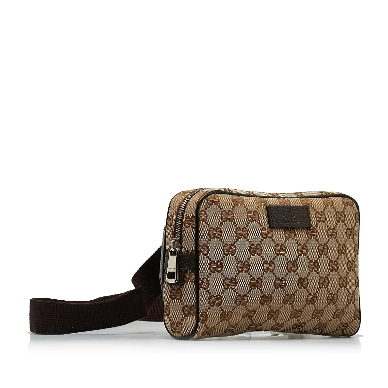 Women Gucci Sylvie bags with a leather - wrapped handleGucci GG Canvas Belt Bag (h8yGz4)