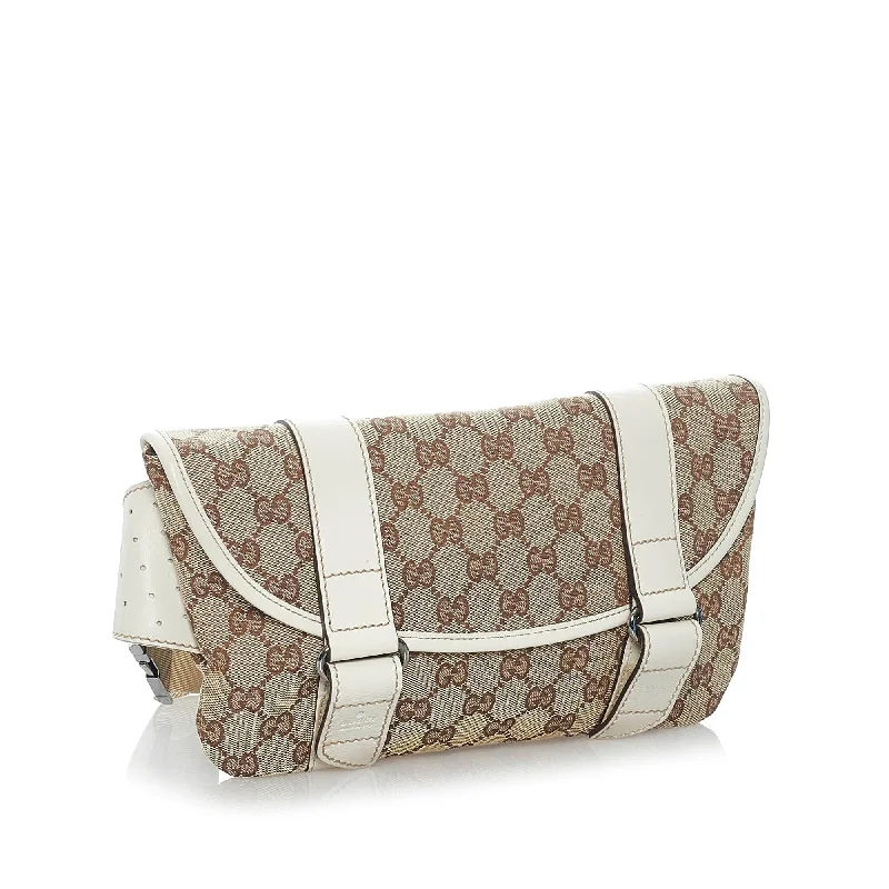 Women Gucci Sylvie bags with a leather - wrapped handleGucci GG Canvas Belt Bag (31344)