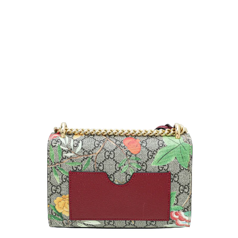 Women Gucci Sylvie bags with a leather - wrapped handleGucci Ebony Multicolor Padlock Tian Small Bag