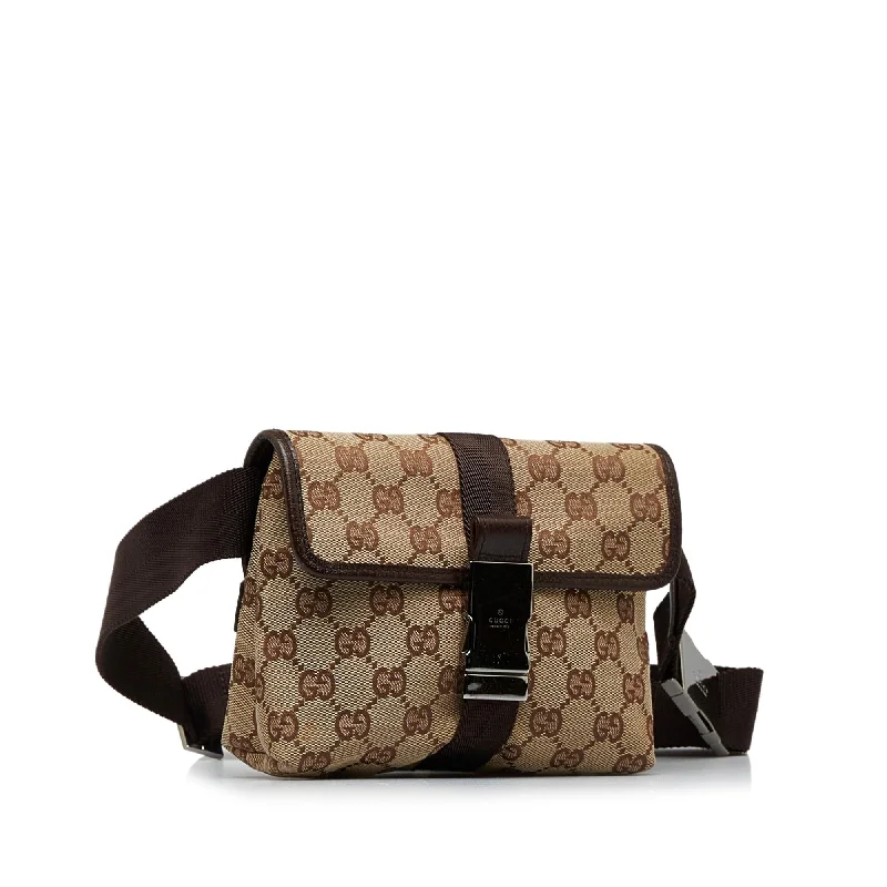 Women Gucci bags with a detachable mobile phone holderGucci GG Canvas Belt Bag (6DiTZW)