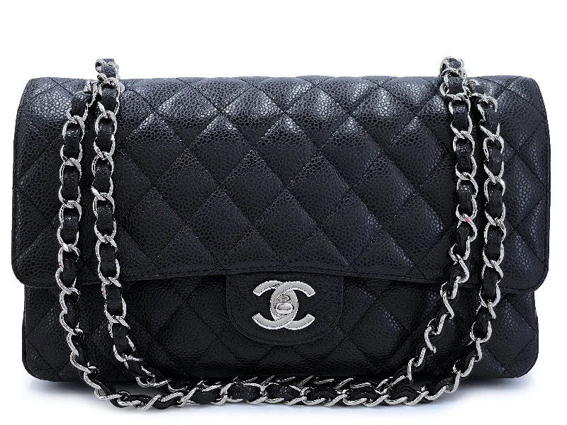 Chanel Lightweight Handbag for Daily ErrandsChanel Black Caviar Medium Flap Bag Classic Double 2009 SHW DER