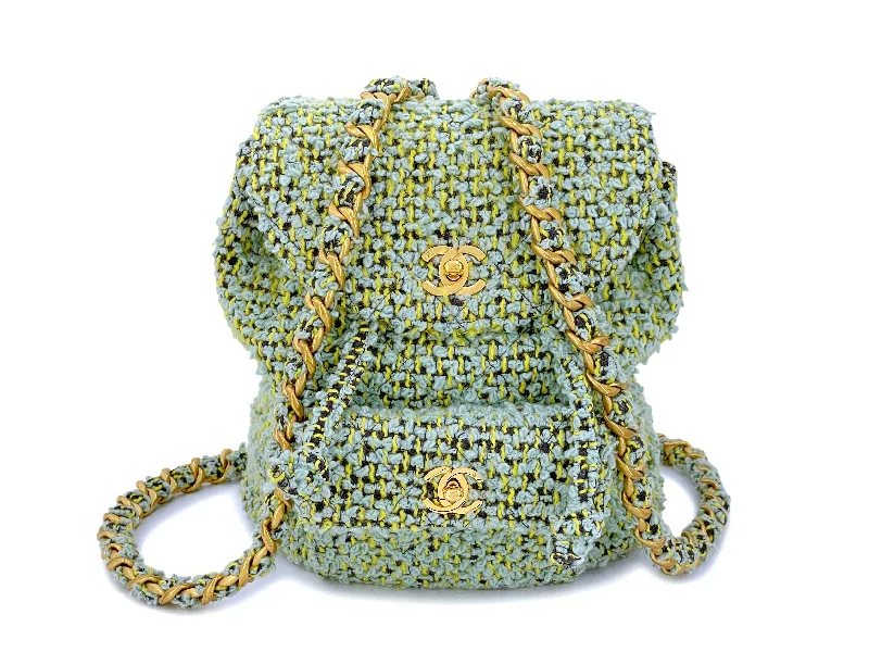 Chanel New Arrival Handbag with Gold HardwareChanel Vintage Tweed Duma Backpack Bag 1994 Green W6Q