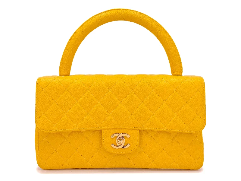 Chanel All - Match Handbag for Versatile StylingChanel Vintage Caviar Kelly Bag Canary Yellow Parent 1997 Flap 24k GHW HVQ