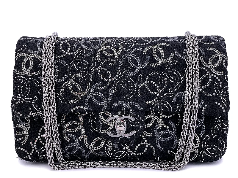 Chanel Limited Edition Handbag for CollectorsChanel Paris-Shanghai Studded CC Flap Bag 2010 Black Medium Classic Pudong RIE